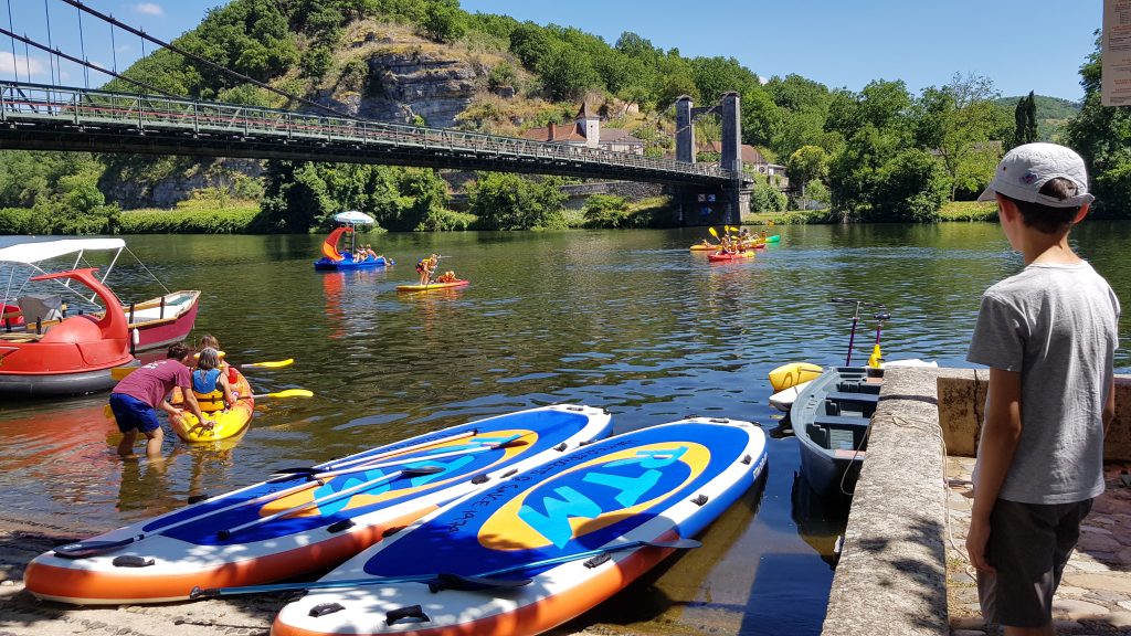 paddle sur la mise a l'eau Cajarc Nature Evasion
